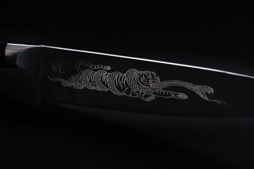 Cuchillo chef tigre y serpiente