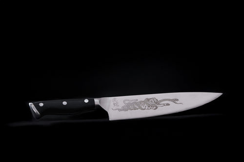 Cuchillo chef tigre y serpiente