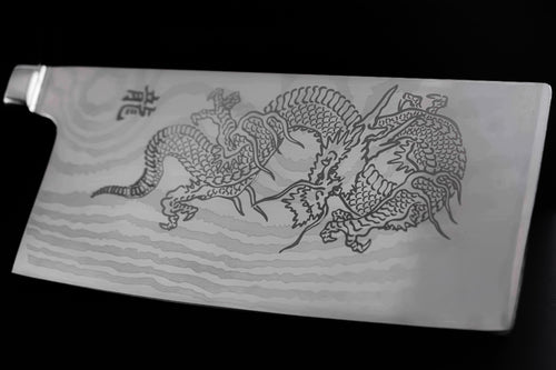 Cuchillo cleaver dragón